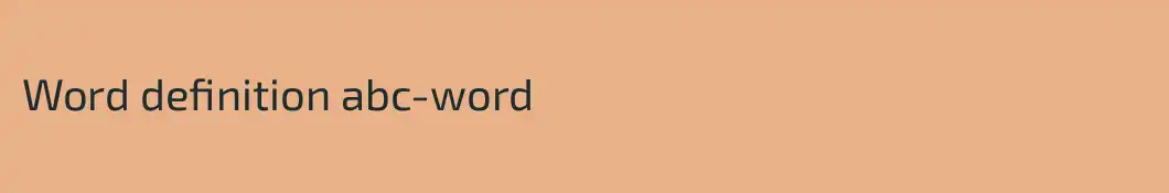 Word definition abc-word